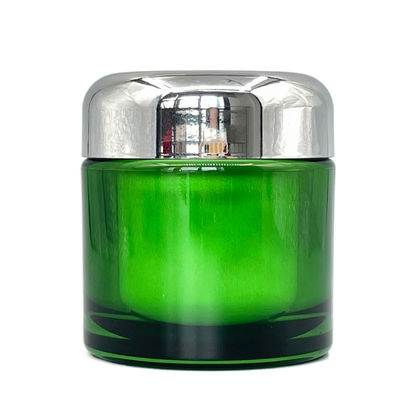 Eco verde 50g de empaquetado cosmético amistoso 100g metalizó los tarros para los productos para el cuidado de la piel