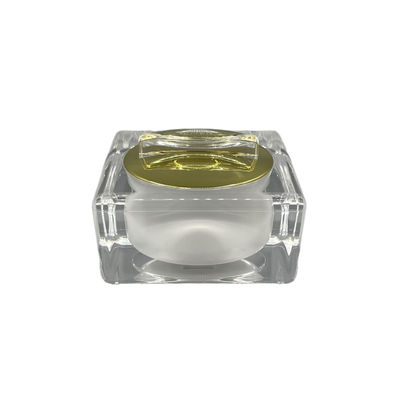 Tipo cuadrado cubierta de alto grado 30g, 50g XY2201 del espejo del tarro poner crema de acrílico del diseño del borde de la ronda