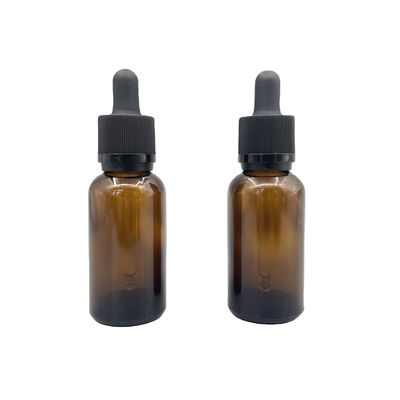 Pisón opaco 30ml evidente de Amber Glass Cosmetic Bottles Dropper con Phototaxis