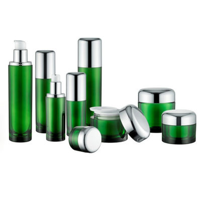 Acrílico vacío de lujo de los envases 50ml 120ml de la botella cosmética redonda de la bomba