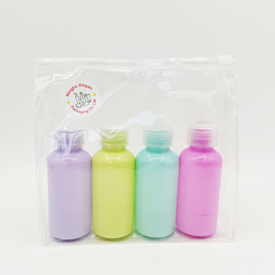 Azul claro verde claro de la serie del viaje de Skincare 75ml del animal doméstico de la bomba de la botella de la púrpura determinada del rosa