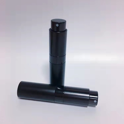 Botella recargable de calidad superior de aluminio del espray de perfume del color del negro de Mini Aluminum 8ML del viaje