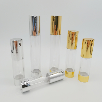 botella de bomba sin aire delgada de 15ml 20ml 30ml para empaquetado cosmético