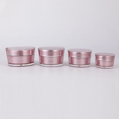 empaquetado cosmético del cartabón de 15g 30g 50g 75g de la forma del tarro de acrílico vacío redondo de lujo de la crema para el cosmético con la tapa