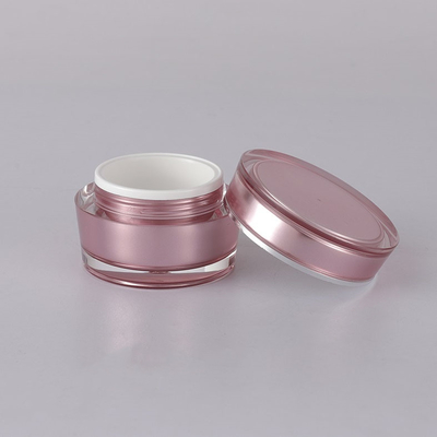 empaquetado cosmético del cartabón de 15g 30g 50g 75g de la forma del tarro de acrílico vacío redondo de lujo de la crema para el cosmético con la tapa