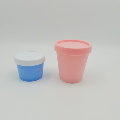 La mono taza cosmética material del helado del tarro 50ml 100ml 200ml 250ml de los PP forma el tarro del cuidado personal