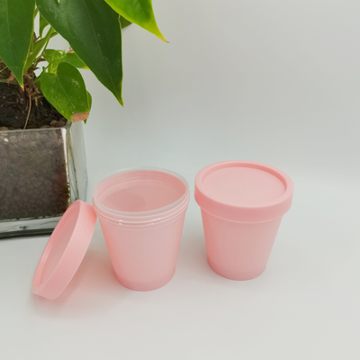 La mono taza cosmética material del helado del tarro 50ml 100ml 200ml 250ml de los PP forma el tarro del cuidado personal