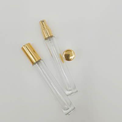 Pulverizador de bomba de perfume con tapa de aluminio completo 13/410 con botella de vidrio 10ML
