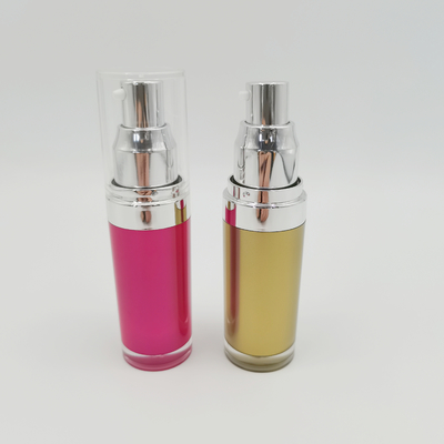 Botella de loción acrílica de forma redonda de PMMA 15ml 30ml 50ml 100ml 120ml