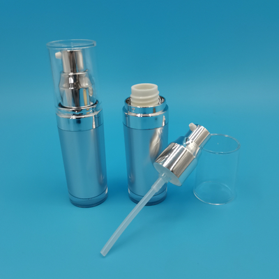 Botella de loción acrílica de forma redonda de PMMA 15ml 30ml 50ml 100ml 120ml