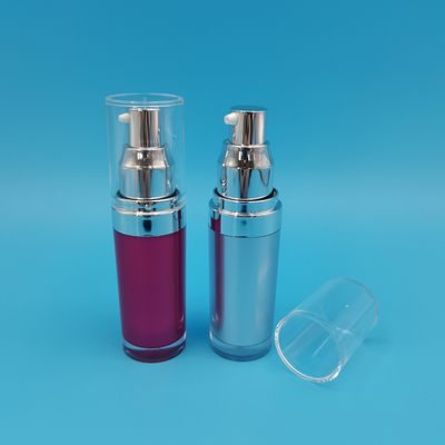 Botella de loción acrílica de forma redonda de PMMA 15ml 30ml 50ml 100ml 120ml