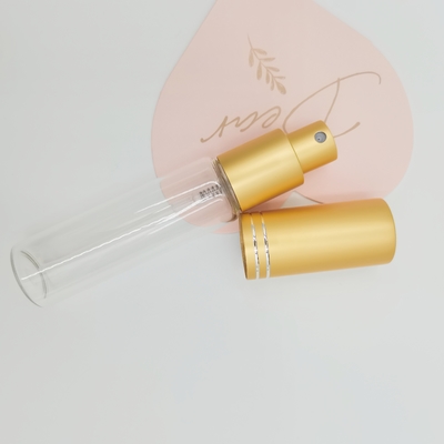 botella de cristal del tubo de 10ml 15ml 20ml 25ml 30ml con los rociadores de perfume de aluminio