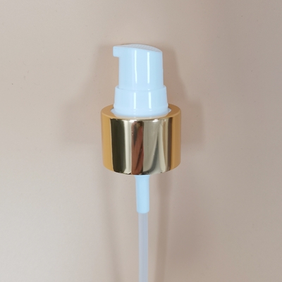 24/410 PP Dispensador Bomba Crema Tapa Aluminio Oro Brillo