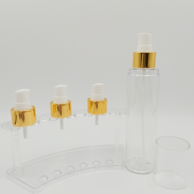 24/410 PP Dispensador Bomba Crema Tapa Aluminio Oro Brillo