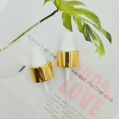 24/410 PP Dispensador Bomba Crema Tapa Aluminio Oro Brillo