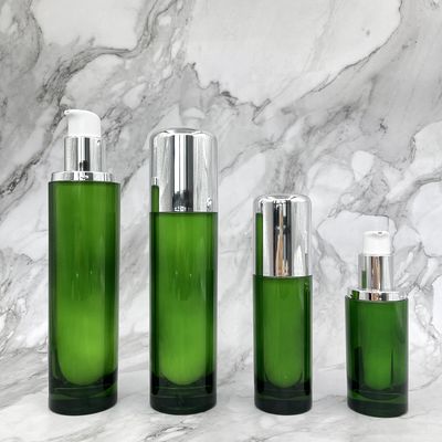 Acrílico vacío de lujo de los envases 50ml 120ml de la botella cosmética redonda de la bomba
