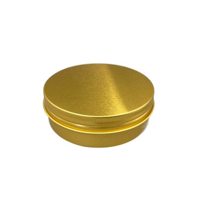 Color modificado para requisitos particulares resistente químico de aluminio de Tin Jars 100ml del oro con el tapón de tuerca