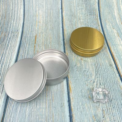 Color modificado para requisitos particulares resistente químico de aluminio de Tin Jars 100ml del oro con el tapón de tuerca