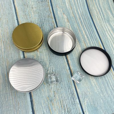 Color modificado para requisitos particulares resistente químico de aluminio de Tin Jars 100ml del oro con el tapón de tuerca