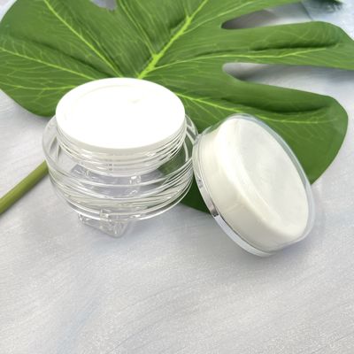 Tarros cosméticos plásticos de la prueba ULTRAVIOLETA alrededor de los envases de acrílico 30g 50g para la crema del cuidado de piel