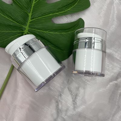 Ronda de empaquetado cosmética de los tarros privados de aire 15g 30g de PMMA rotatoria para la crema del cuidado de piel
