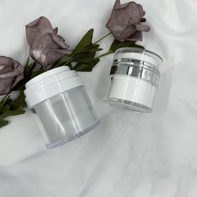 15 / herramientas portátiles del maquillaje del viaje de la bomba 30/50g del tarro del envase fácil de utilizar cosmético poner crema de acrílico vacío privado de aire de la botella