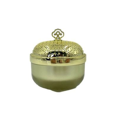 La ronda poner crema de lujo del tarro 5g 15g de los envases cosméticos de oro del plástico transparente metalizó