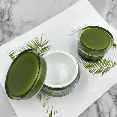 empaquetado cosmético del cartabón de 15g 30g 50g 75g de la forma del tarro de acrílico vacío redondo de lujo de la crema para el cosmético con la tapa