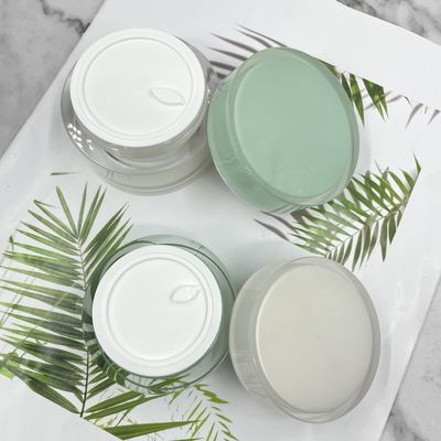 Tarro cosmético 15g 30g 50g alrededor de la crema de cara poner crema de acrílico vacía del tarro para el cuidado de piel