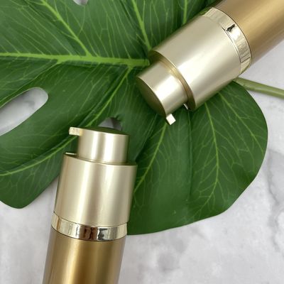 La bomba privada de aire del oro 30ml 15ml embotella la pared doble del actuador que electrochapa para los cosméticos
