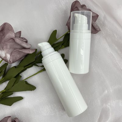 Broche redonda en la investigación de seda 50ml de la botella privada de aire de la bomba para la crema