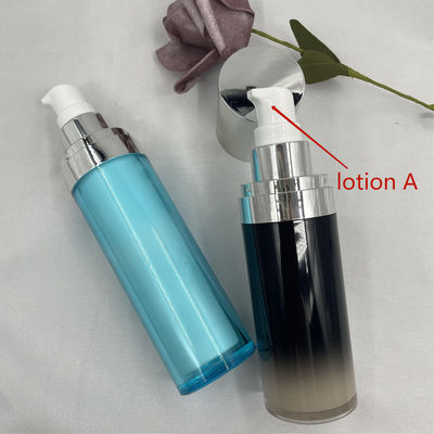 Prueba gradual cosmética de acrílico del escape del ABS de la descoloración de la botella 15ml de la bomba para la loción