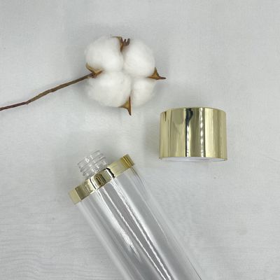 El plástico del casquillo PETG del oro embotella los envases cosméticos de lujo para la tinta 100ml 120ml