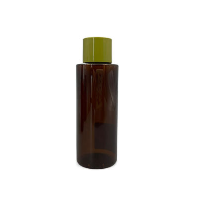 prueba ULTRAVIOLETA de empaquetado cosmética de la polimerización en cadena de la botella ambarina del ANIMAL DOMÉSTICO 100ml con la junta blanca