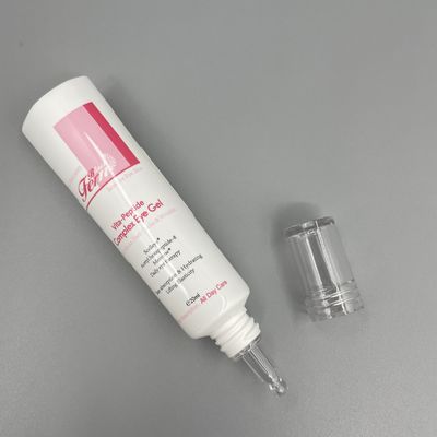 Diámetro vacío modificado para requisitos particulares 25m m del casquillo del claro de los tubos 20ml 40ml del apretón del color para el gel del ojo