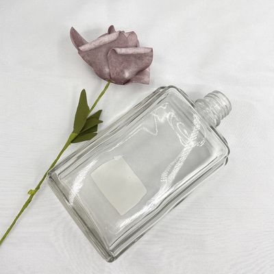 Envases del cristal de botellas del cosmético del cuadrado de la materia 250ml para los productos para el cuidado de la piel