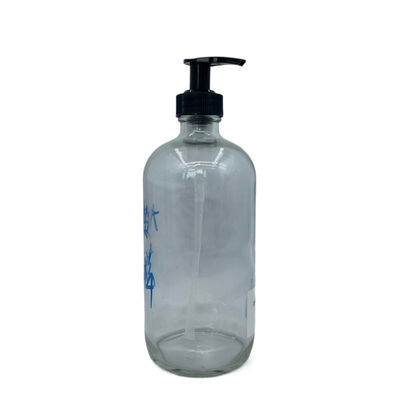 ULTRAVIOLETA anti de piel 500ml del cuidado de vidrio del líquido transparente de la botella con la bomba de la loción