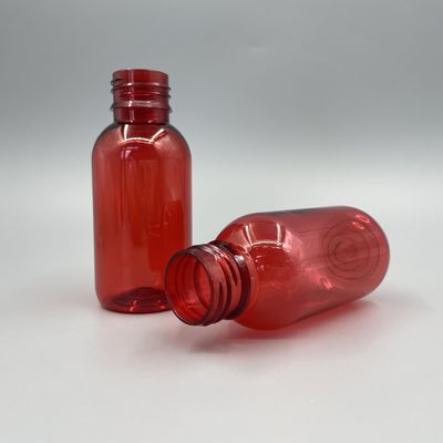 Contra ronda plástica vacía ULTRAVIOLETA de las botellas 100ml 3.52OZ del jarabe con el casquillo evidente del pisón