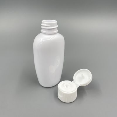 Botella plástica 50ml plano de la bomba del ANIMAL DOMÉSTICO del estilo obleado prevenir el oxígeno con el casquillo
