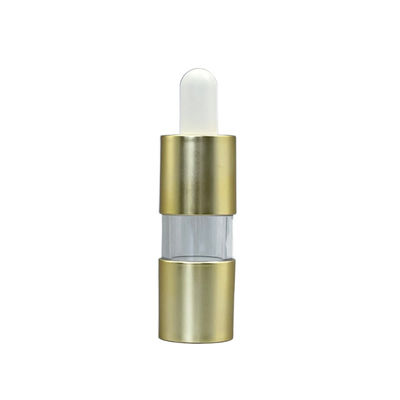 Dropper líquido de capa ULTRAVIOLETA de aceite esencial del oro de la dosificación vacía de la botella 20ml 0.25ml con el bulbo