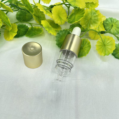 Dropper líquido de capa ULTRAVIOLETA de aceite esencial del oro de la dosificación vacía de la botella 20ml 0.25ml con el bulbo