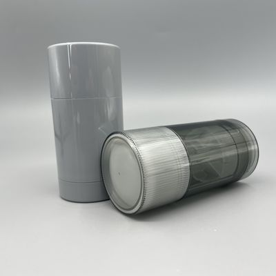 tubos de la ronda de la protección solar COMO/PP de 75g Gray Empty Deodorant Stick Container