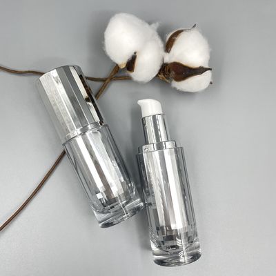 La botella cosmética de gama alta Skincare de la bomba que empaquetaba 30ml metalizó