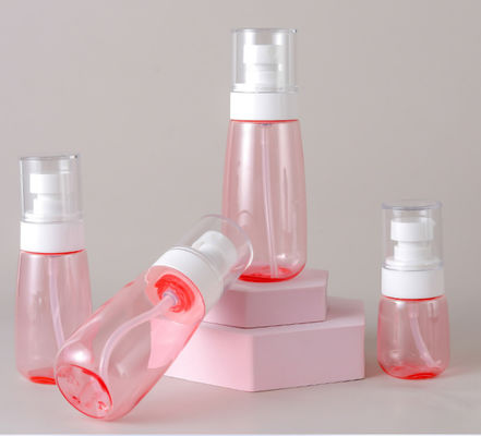 suave al tacto facial blanca del rociador fino del rosa transparente de la botella de la bomba de 100ml que embala Petg sola