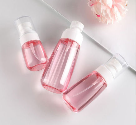 suave al tacto facial blanca del rociador fino del rosa transparente de la botella de la bomba de 100ml que embala Petg sola