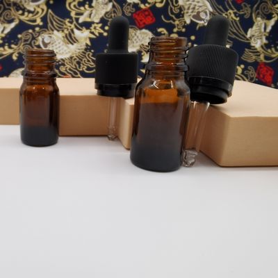 cierre del trinquete de 100ml Amber Glass Cosmetic Bottles Dropper proteger a niños