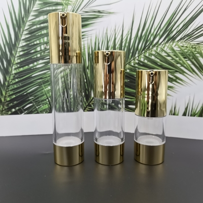 Precio de fábrica 15ml color plata brillante, 30ml, 50ml Skincare que empaqueta la botella privada de aire de lujo 2022