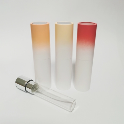 Botella de perfume recargable de alta calidad de la botella externa de Shell Gradient Color Glass Inner del ABS 8ML