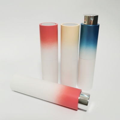 Botella de perfume recargable de alta calidad de la botella externa de Shell Gradient Color Glass Inner del ABS 8ML