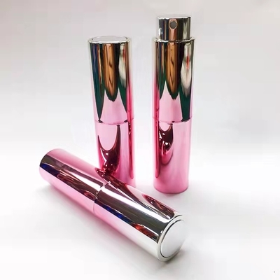 El color oro ULTRAVIOLETA de la pendiente 10ML modificó la botella reemplazable de la fragancia para requisitos particulares de la botella del espray de perfume del color